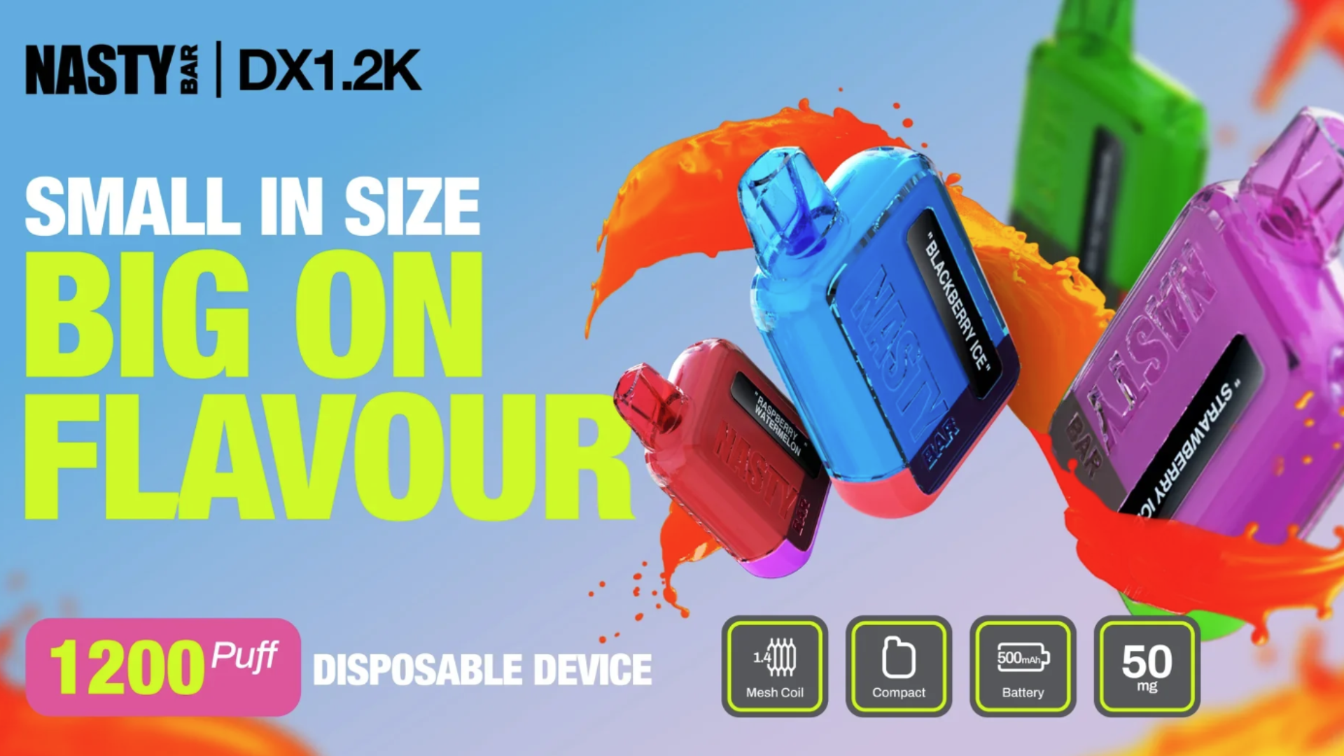 Nasty 1,200 Disposable Vape – Small Size, Big Flavour